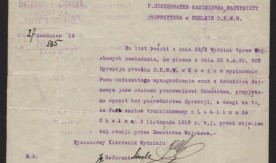 Dokumenty Dyrekcji Radomskiej z lat 1919 i 1920.